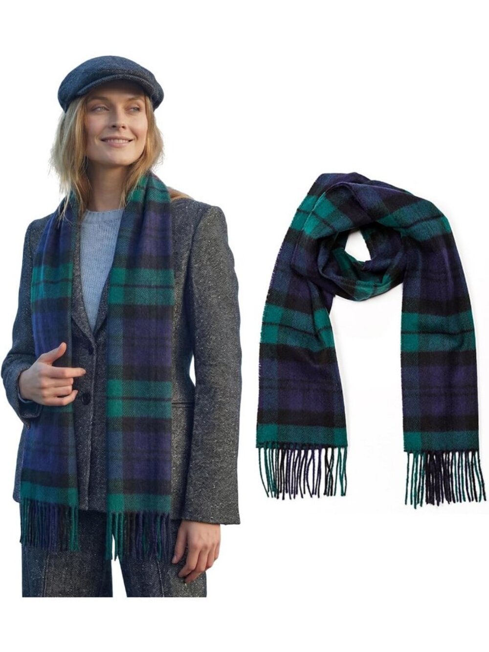 Biddy Murphy Irish Wool Scarf, 12x71in - Made in Ireland